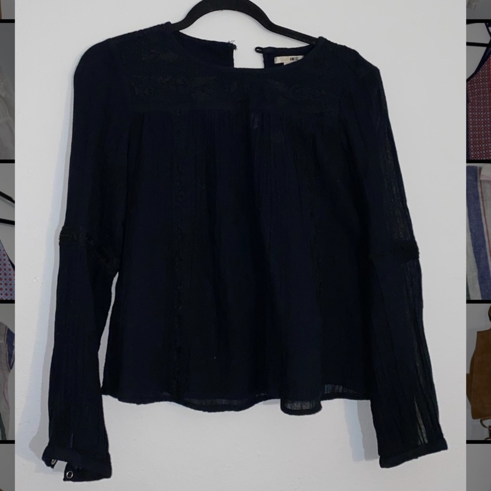 Linen Black Top